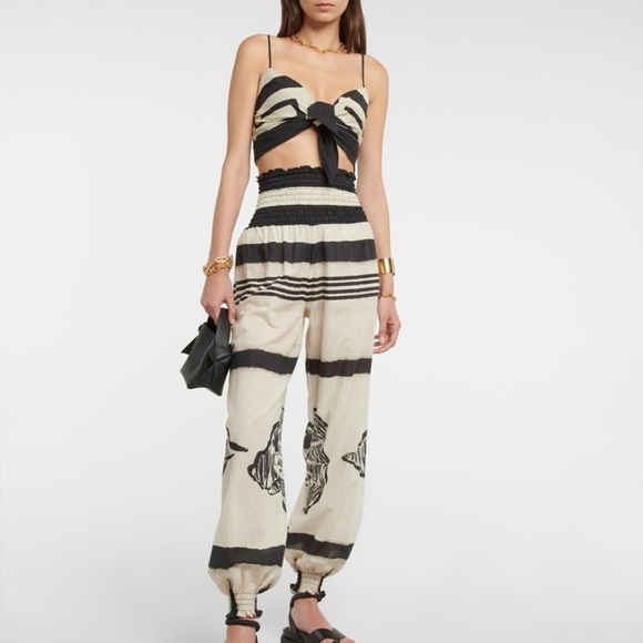 Johanna Ortiz Black and Cream Crop Top - Picture 7 of 8